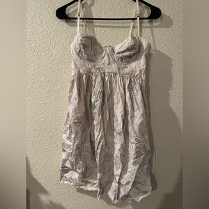 Rebecca Taylor Cream and Gray Mini Dress